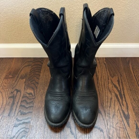 Double H Boot Company Men Western Cowboy Black Leather - Picture 6 of 6